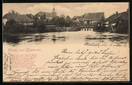 AK Walsrode, Flussansicht mit Kirche