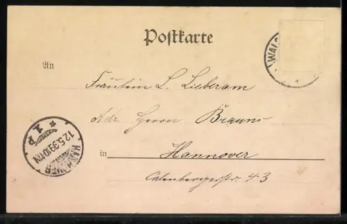 AK Walsrode, Flussansicht mit Kirche