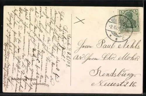 AK Walsrode /Lüneburger Heide, Flusspartie mit Kirche