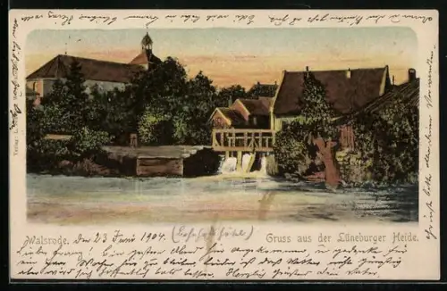 AK Walsrode /Lüneburger Heide, Kirche an der Böhme