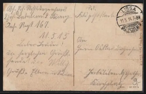 AK Lissa i. P., Blick auf den Markt mit Geschäften