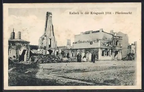 AK Kalisch-Kalisz, Rynek Konski, an den Ruinen