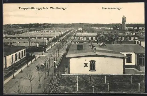 AK Warthelager, Truppenübungsplatz Warthelager, Blick ins Barackenlager