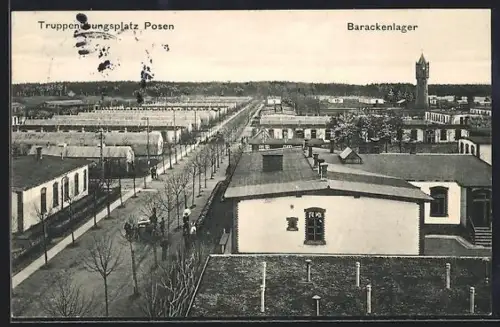 AK Warthelager, Truppenübungsplatz Warthelager, Blick ins Barackenlager