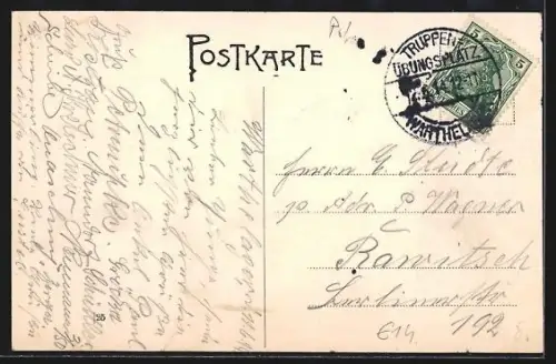 AK Warthelager, Truppenübungsplatz Warthelager, Blick ins Barackenlager