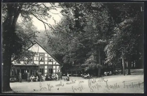 AK Walsrode, Gasthaus Eckenworth mit Garten