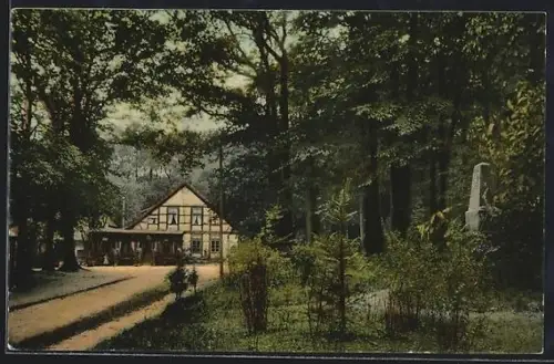 AK Walsrode, Gasthaus Eckenworth vom Weg aus gesehen