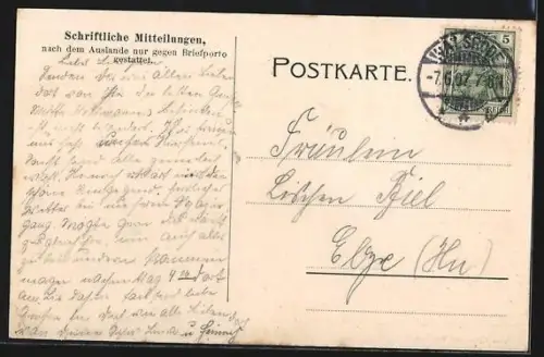 AK Walsrode, Gasthaus Eckenworth mit Denkmal