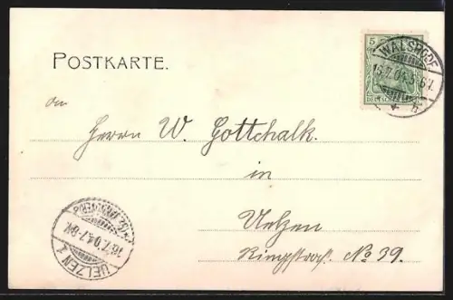 AK Walsrode / Lüneburger Heide, Gasthaus Eckernworth mit Denkmal