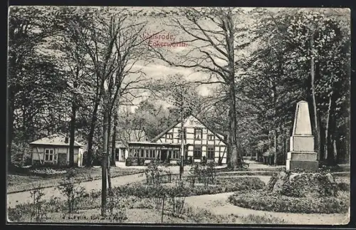 AK Walsrode, Eckerworth, Gebäudeansicht im Wald