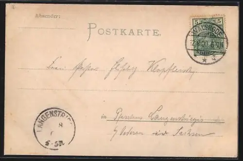 AK Walsrode, Gasthaus Eckenworth mit Denkmal im Wald