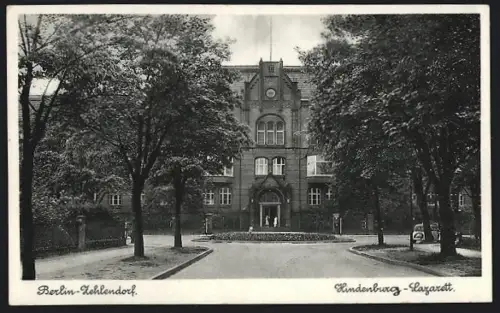 AK Berlin-Zehlendorf, Hindenburg-Lazarett mit Anlage