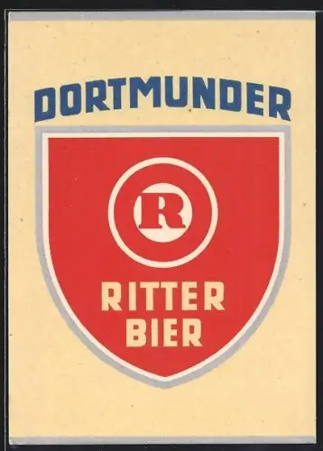 AK Dortmund, Ritter Bier Werbeschild, Wappen