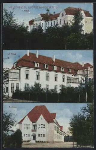 AK Wildeshausen, Elisabeth-Heilstätte 1. Haus, 2. Haus und 3. Haus