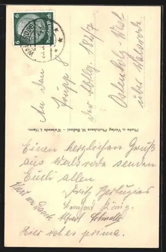 AK Walsrode, Restaurant und Tanzdiele Nagler, Innenansichten mit Bühne