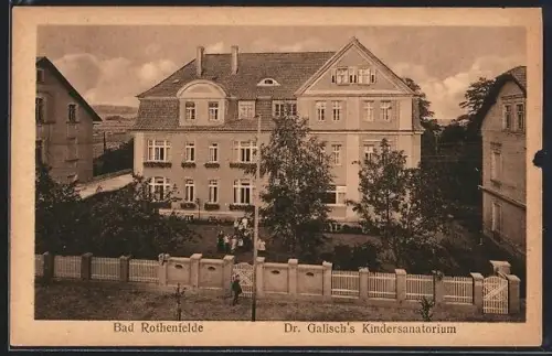 AK Bad Rothenfelde, Dr. Galisch`s Kindersanatorium mit Kindergruppe im Garten