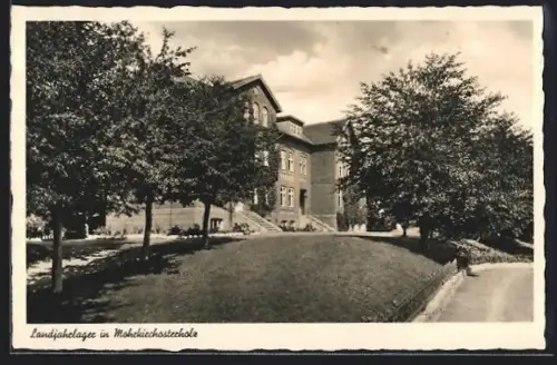 AK Mohrkirchosterholz, Landjahrlager mit Anlage u. Strasse