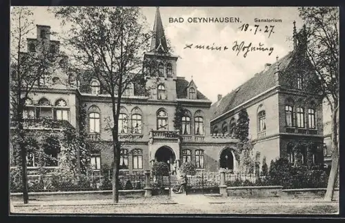 AK Bad Oeynhausen, Sanatorium, Frontansicht