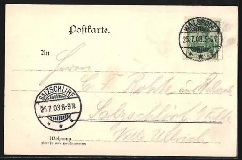 AK Walsrode, Gasthof Eckernworth, Gasthaus von Klark, Partie von Pastorenruh, Bohlenbach