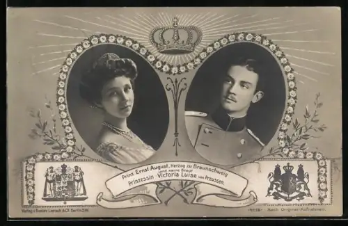 AK Herzog Ernst August von Braunschweig und Prinzessin Viktoria Luise von Preussen