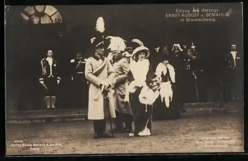 AK Braunschweig, Einzug des Herzogs Ernst August von Braunschweig & Gemahlin