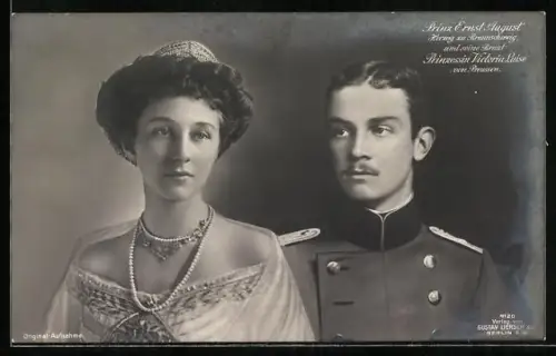 AK Porträt Prinzessin Viktoria Luise & Prinz Ernst August von Braunschweig