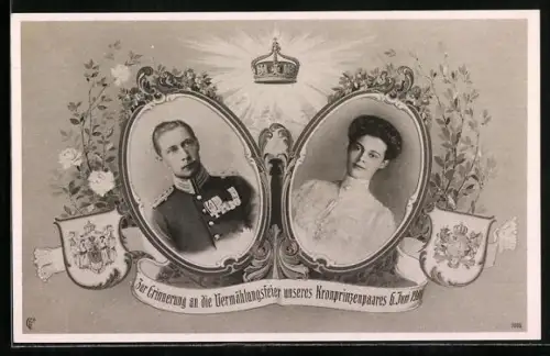 AK Kronprinz Wilhelm von Preussen, Vermählungsfeier 1905