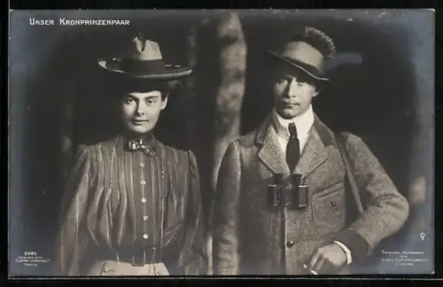 AK Unser Kronprinzenpaar, Zur Jagd