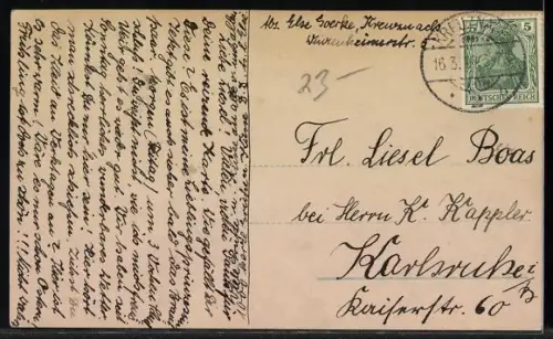 AK Prinzessin Marie Auguste v. Anhalt, Braut des Prinzen Oskar von Preussen