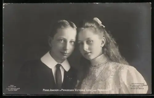 AK Prinz Joachim von Preussen und Prinzessin Victoria Luise von Preussen