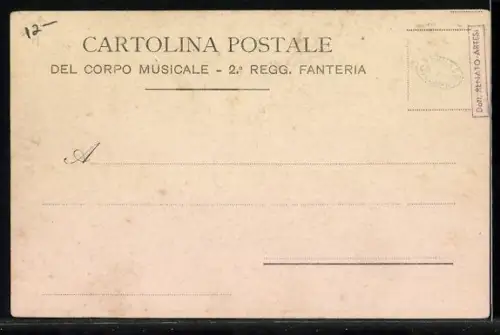 AK Corpo Musicale, 2o Reggimento Fanteria, Soldaten mit Instrumenten