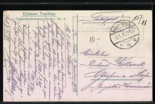 AK Mietesheim, Kinder in Elsässer Trachten