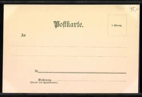 Künstler-Lithographie Curt Liebich: Grossmutter mit ihren Enkeln in elsass-lothringischer Tracht