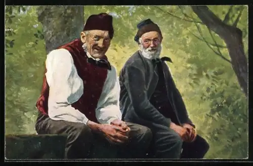 Künstler-AK Heinrich Hoffmann: Schwarzwälder Bauern in Tracht