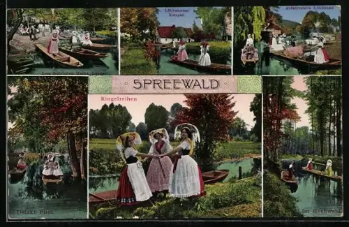 AK Ringelreihen, Lübbenauer Kaupen, Tracht Spreewald