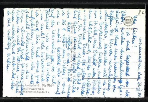 AK Wasserkuppe, Segelflieger Peters im Segelflugzeug Condor II a