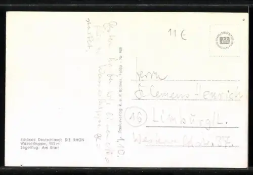 AK Wasserkuppe, Start eines Segelflugzeuges