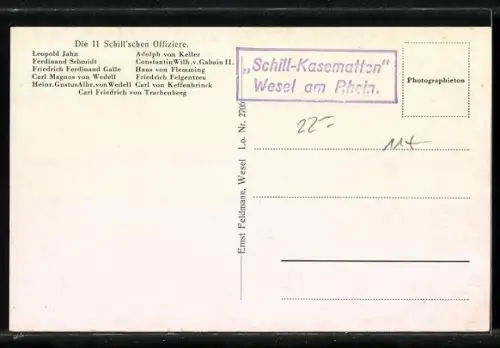 Künstler-AK Oskar Herrfurth: Der letzte Gang der 11 Schill`schen Offiziere, Wesel 1911