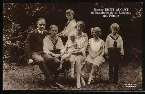 AK Herzog Ernst August von Braunschweig und Lüneburg mit Familie