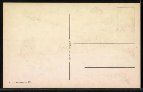 Künstler-AK Kleines Mädchen verteilt die Post mit einem Flugzeug, Kleeblätter