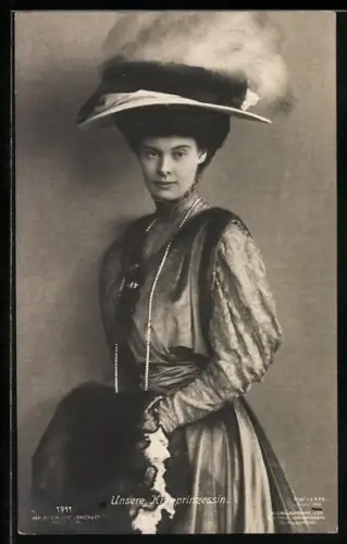 AK Portrait der Kronprinzessin Cecilie von Preussen