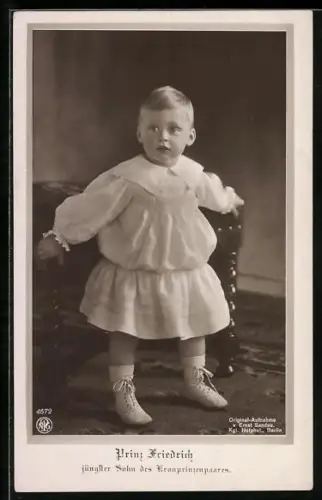 AK Prinz Friedrich Georg jüngster Sohn des Kronprinzenpaares