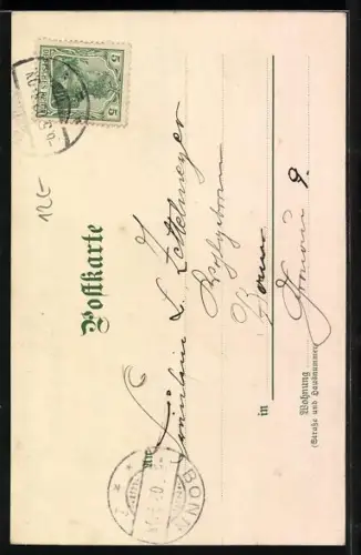 Künstler-AK T.Guggenberger: Flusslandschaft im Gebirge