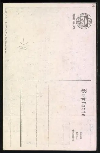 Künstler-AK Dornröschen, Motiv mit Spindel, Deutscher Schulverein