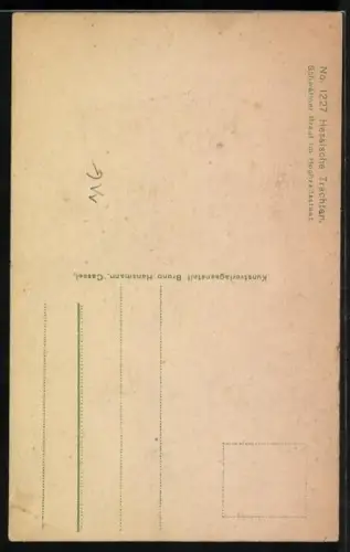AK Schwälmer Braut im Hochzeitsstaat, hessische Tracht