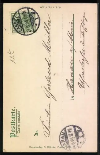 AK Familie aus dem Renchthal in Tracht