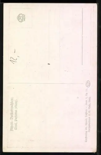 AK Alpen-Volkstrachten: Musikant mit Flöte aus dem Pustertal, Tirol