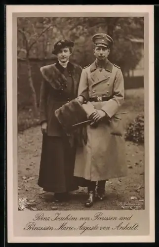 AK Prinz Joachim von Preussen & Prinzessin Marie Auguste von Anhalt