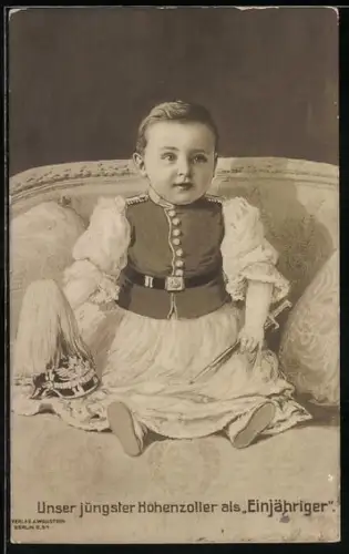 AK jüngster Hohenzoller als Einjähriges Kronprinz Wilhelm von Preussen