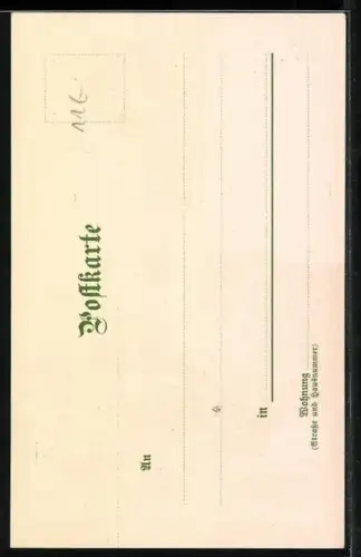 Künstler-AK T.Guggenberger: Mai, blühende Sträucher an der Wassermühle, Frühling